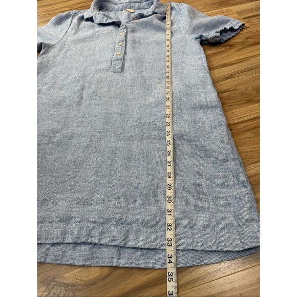 Faherty linen blue dress pockets size Large - Picture 8 of 8